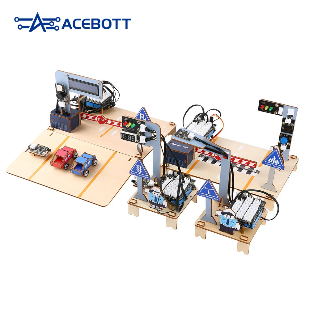 ACEBOTT ESP32 Verkehrsmanagement-Kit mit Ampeln, Verkehrszähler und Parkzugangsverwaltung QE027