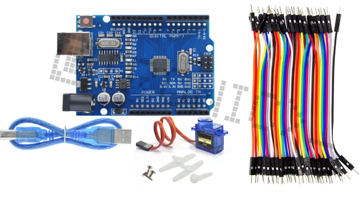 Starterkit für Arduino Uno R3 mit SG90 Micro-Servo & 40-teiligem Dupont-Kabelset