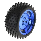 Smart Car Modell Roboter Gummireifen/Rad 85x38mm für Arduino, passend für 4WD/2WD - Metallic Blau – 1