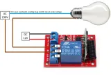 Kabellose Relaismodul inkl. Fernbedienung - 12V, 1 Kanal, 433Mhz RF – 2