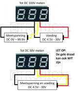 Voltmeter 0-100V - Blau, 0.56 inch, 3 Drähte – 2