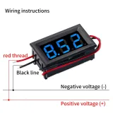 Voltmeter DC 3,5V-30V -  Blau, 0.56 inch, Einbau – 2