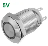 Druckknopf | Ein-Aus Self-Lock | 5V LED Grün | Edelstahl | 12mm – 1