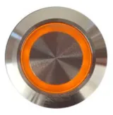 Druckknopf | Moment - Puls | 5V LED Orange | Edelstahl | 12mm – 3