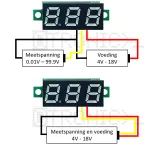 Voltmeter 0V-100V Rot – 2