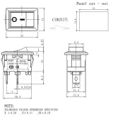Kippschalter/ Wippschalter EIN/AUS KCD1 - 6A/250V 2pin – 2