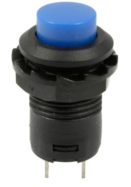 Druckknopf | Ein-Aus Self Lock | 14x20 rundes Loch 12mm | Blau