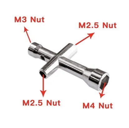 Mini Vierkant-Steckschlüssel M2.5, M3, M4