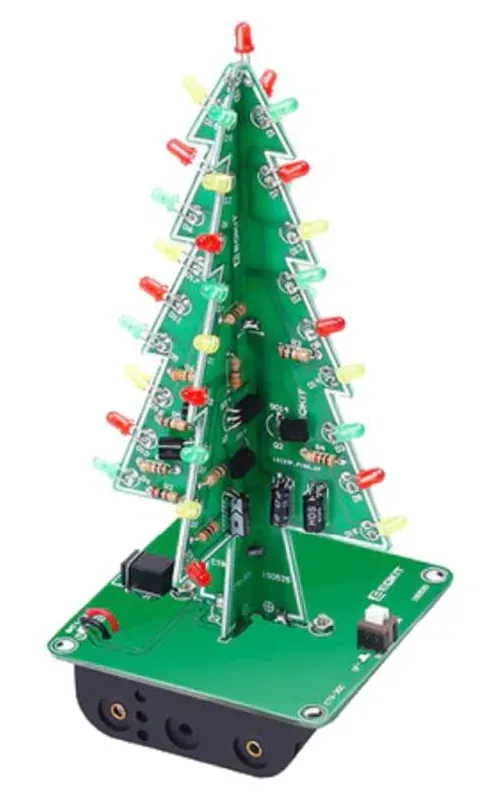 Abbildung der aufgebauten Weihnachtsbaum-Platine