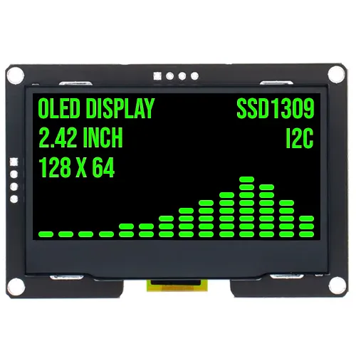 2.4 inch OLED-Display 128x64 Grün I2C SSD1309 3.3V