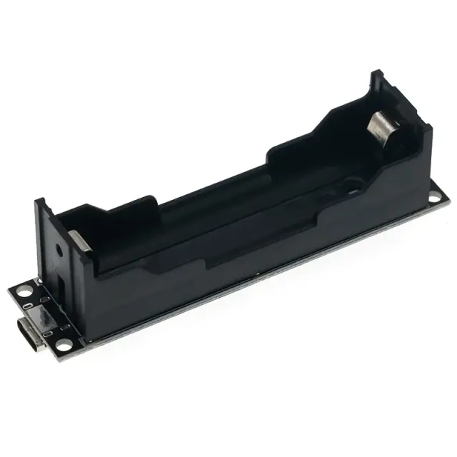 18650-Batteriehalter mit Ladegerät und 12V Step-up-Modul (USB-C)