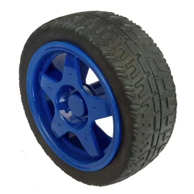 Rad mit Gummi für Roboter oder Smart Car Blau
