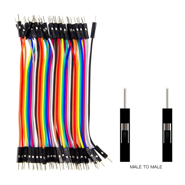 Dupont Jumper Kabel 40 Stück (Male-Male) 40cm Drahtbrücken für Breadboard