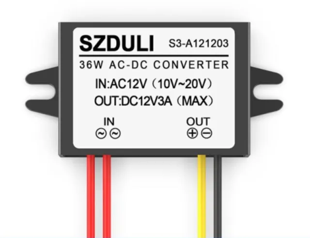 12V-20V AC zu 12V DC Konverter 3A