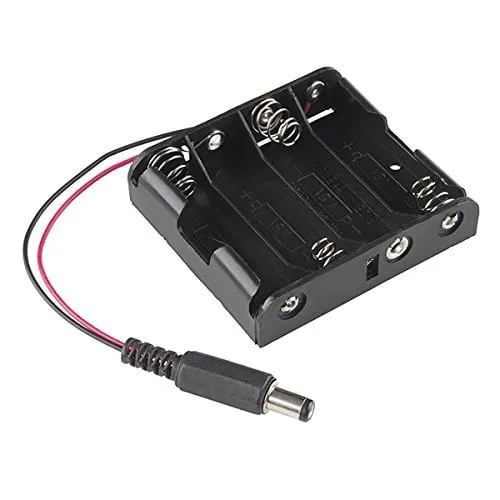 4x AA-Batteriehalter mit DC-Jack (6V)