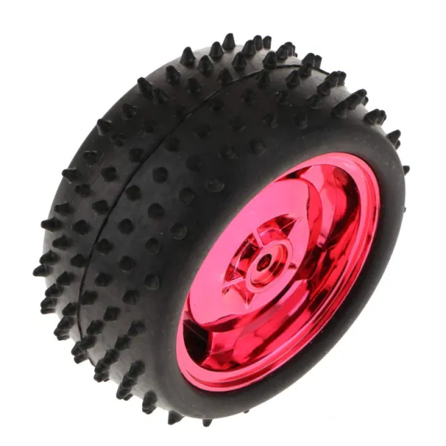 Smart Car Model Robot Gummireifen/ Rad 85x38mm für Arduino, passend für 4WD/2WD - Metallic Rot