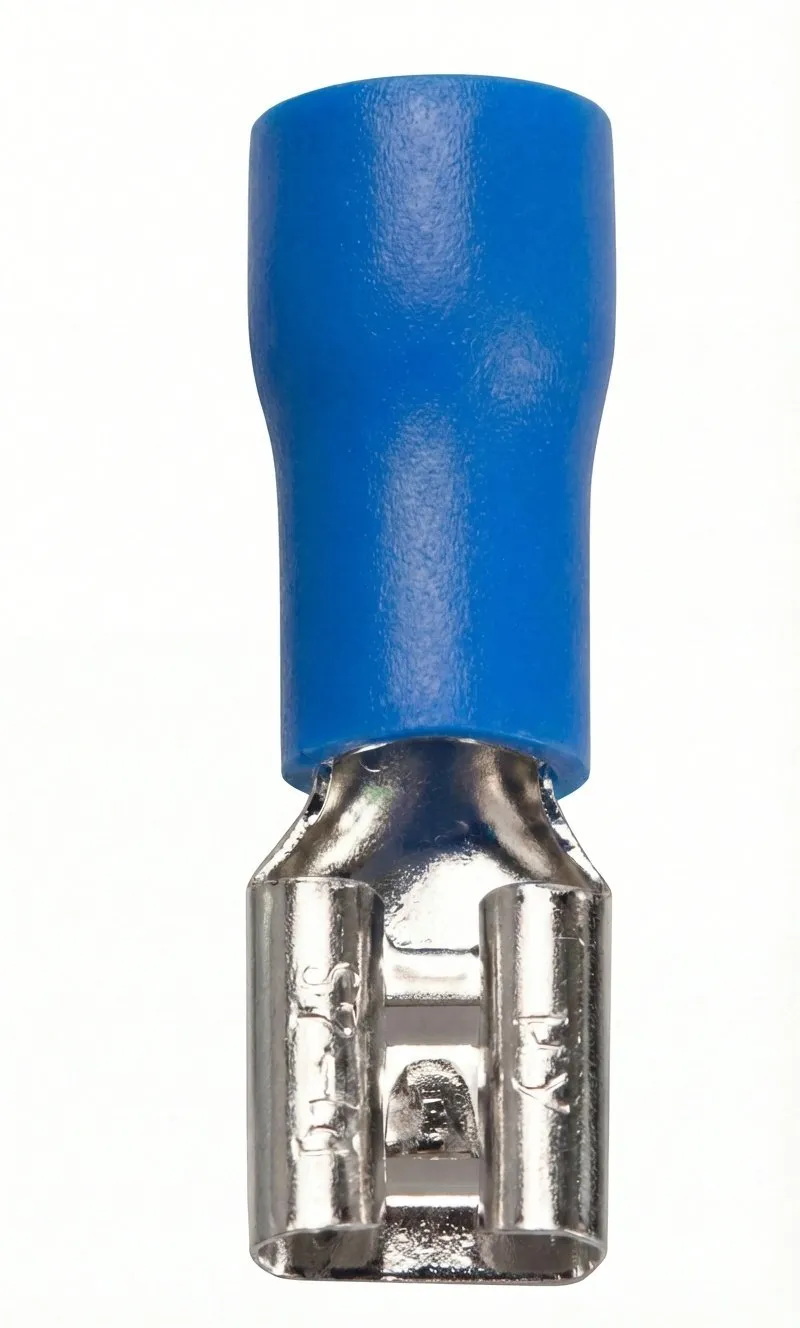 Isolierte weibliche Kabelschuh 6,3 mm – Blau