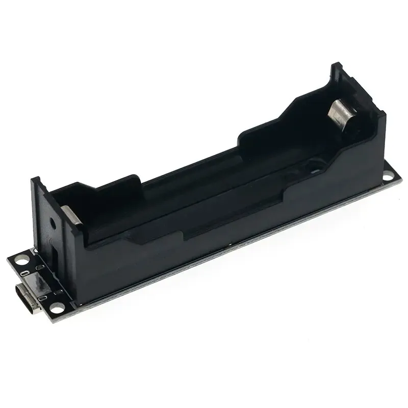 18650-Batteriehalter mit Ladegerät und 5V Step-up-Modul (USB-C)