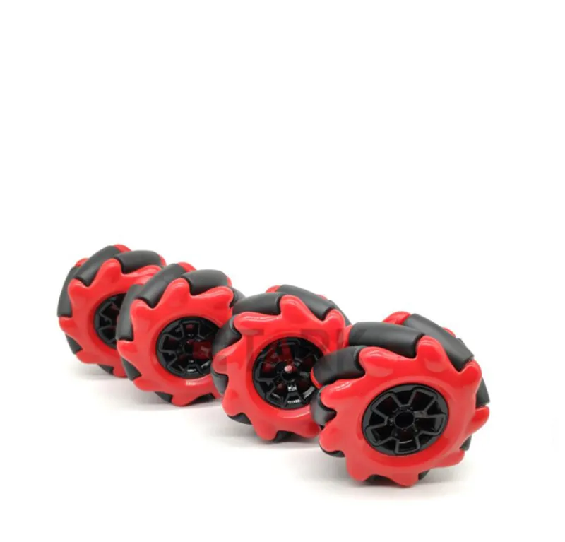 Mecanum-Rad / omnidirektionales Rad - 60MM-K Rot - Set mit 4