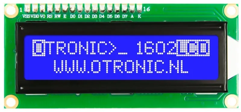 1602 LCD blaues Backlight mit I2C vorverlötet