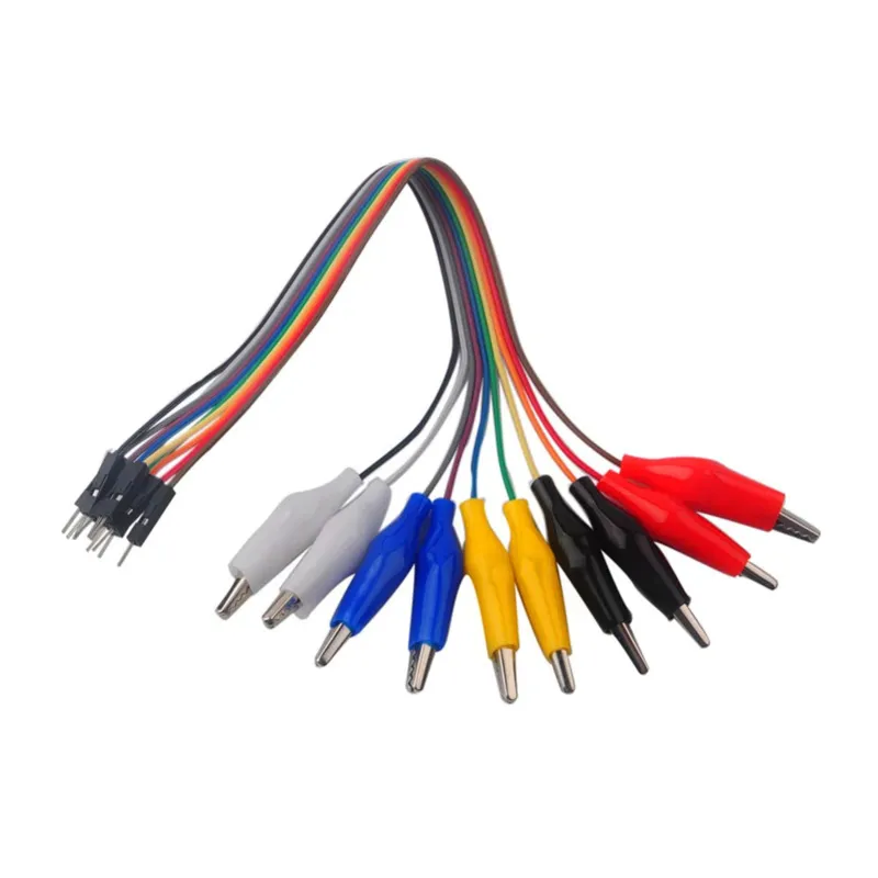 Krokodilklemme auf Dupont Male 20cm 10 Stück