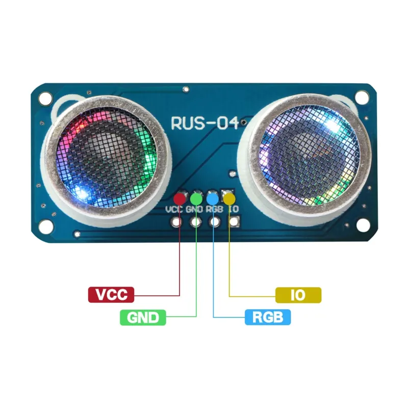 RUS-04 Ultraschall-Abstandssensor mit integrierter RGB-LED