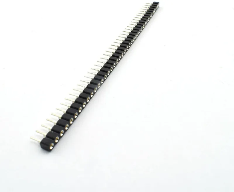 2.54Mm 40-polige runde weibliche Buchsenleiste 1X40P Schwarz